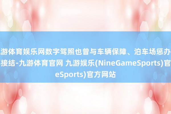 九游体育娱乐网数字驾照也曾与车辆保障、泊车场惩办等系统邻接结-九游体育官网 九游娱乐(NineGameSports)官方网站