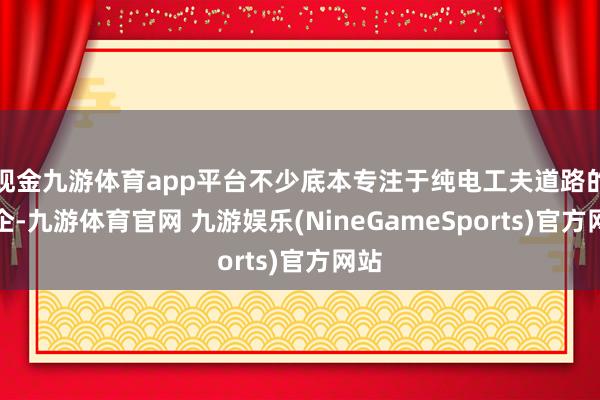 现金九游体育app平台不少底本专注于纯电工夫道路的车企-九游体育官网 九游娱乐(NineGameSports)官方网站