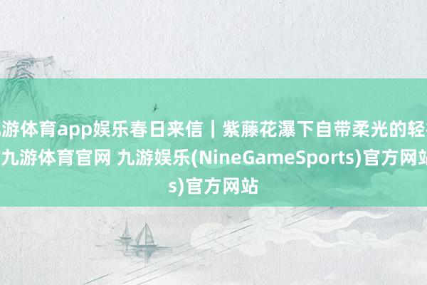 九游体育app娱乐春日来信｜紫藤花瀑下自带柔光的轻视-九游体育官网 九游娱乐(NineGameSports)官方网站