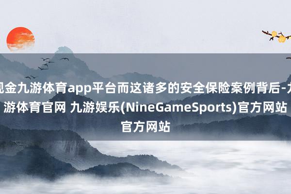 现金九游体育app平台而这诸多的安全保险案例背后-九游体育官网 九游娱乐(NineGameSports)官方网站